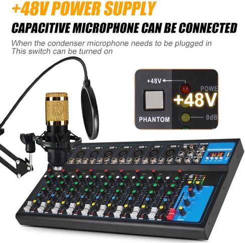 جهاز مزج احترافي GH4 (قناة) لتسجيل تطبيق موسيقى DJ Stage Karaoke مع محرك USB BT (GH4 4Channel) in Saudi Arabia