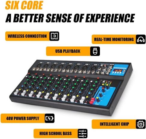 جهاز مزج احترافي GH4 (قناة) لتسجيل تطبيق موسيقى DJ Stage Karaoke مع محرك USB BT (GH4 4Channel) in Saudi Arabia