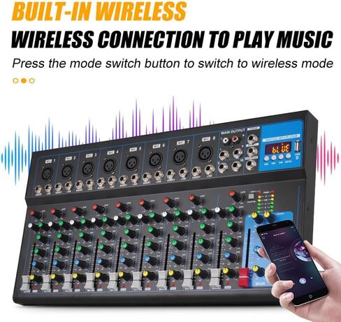 جهاز مزج احترافي GH4 (قناة) لتسجيل تطبيق موسيقى DJ Stage Karaoke مع محرك USB BT (GH4 4Channel) in Saudi Arabia