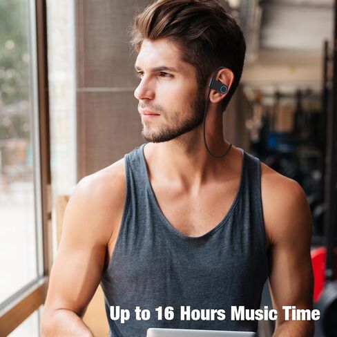 Boean Bluetooth Headphones Wireless Earbuds Bluetooth 5.3 Running Headphones IPX7 Waterproof Earphones with 16 Hrs Playtime Stereo Sound Isolation Headsets for Workout Gym in Kuwait