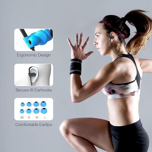 Boean Bluetooth Headphones Wireless Earbuds Bluetooth 5.3 Running Headphones IPX7 Waterproof Earphones with 16 Hrs Playtime Stereo Sound Isolation Headsets for Workout Gym in Kuwait