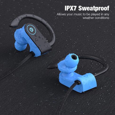 Boean Bluetooth Headphones Wireless Earbuds Bluetooth 5.3 Running Headphones IPX7 Waterproof Earphones with 16 Hrs Playtime Stereo Sound Isolation Headsets for Workout Gym in Kuwait