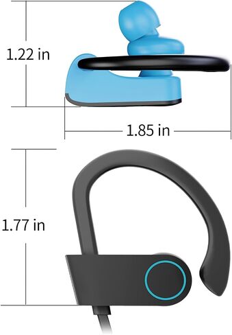 Boean Bluetooth Headphones Wireless Earbuds Bluetooth 5.3 Running Headphones IPX7 Waterproof Earphones with 16 Hrs Playtime Stereo Sound Isolation Headsets for Workout Gym in Kuwait