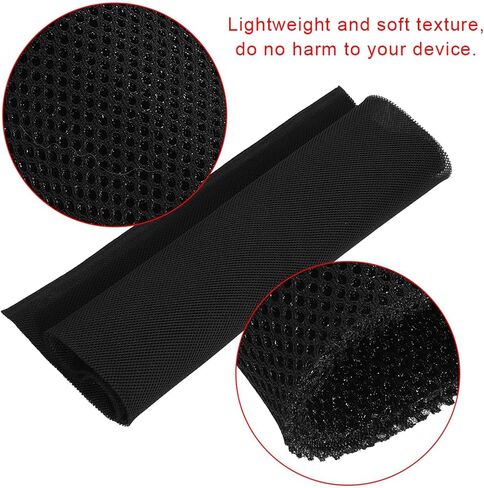 Stereo Audio Speaker Mesh Grill Cloth, Dustproof Protective Cover, 1.4m x 0.5m, for Large Sound Box, Stage Sound Box, KTV Box, etc (Black) in Saudi Arabia