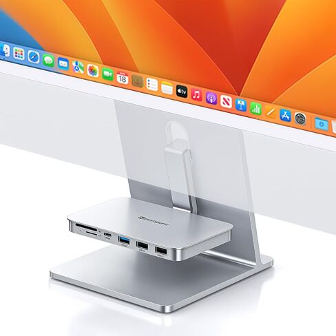Minisopuru iMac Accessories – USB C Hub for iMac 24 inch 2021/2023/2024 with USB 3.2 10Gbps, iMac USB Adapter Compatible with iMac 24 M1/M3/M4 and Studio Display 27 inch, Silver (Without SSD Port). in Saudi Arabia