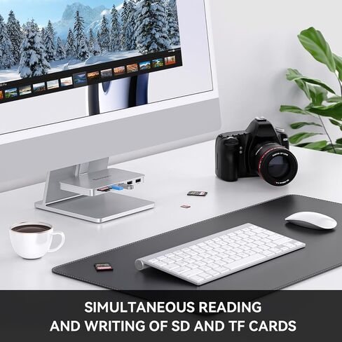Minisopuru iMac Accessories – USB C Hub for iMac 24 inch 2021/2023/2024 with USB 3.2 10Gbps, iMac USB Adapter Compatible with iMac 24 M1/M3/M4 and Studio Display 27 inch, Silver (Without SSD Port). in Saudi Arabia