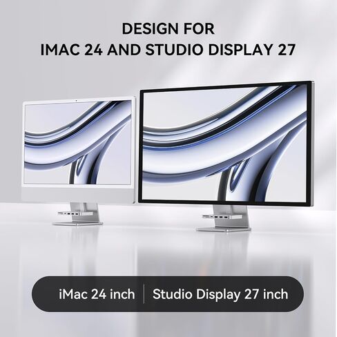Minisopuru iMac Accessories – USB C Hub for iMac 24 inch 2021/2023/2024 with USB 3.2 10Gbps, iMac USB Adapter Compatible with iMac 24 M1/M3/M4 and Studio Display 27 inch, Silver (Without SSD Port). in Saudi Arabia