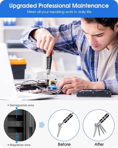 Multi-Bits Precision Screwdriver Sets, 150 Piece Electronics Screwdriver with 120 Magnetic Bits Repair Tool Kit for MacBook, Computer, Laptop, PC, Tablet, PS4, Xbox, Nintendo, Game Console (Black) in Kuwait