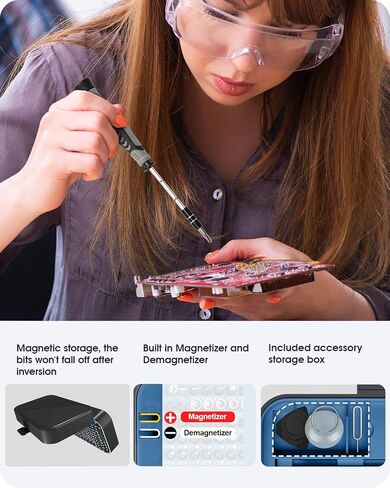 Multi-Bits Precision Screwdriver Sets, 150 Piece Electronics Screwdriver with 120 Magnetic Bits Repair Tool Kit for MacBook, Computer, Laptop, PC, Tablet, PS4, Xbox, Nintendo, Game Console (Black) in Kuwait