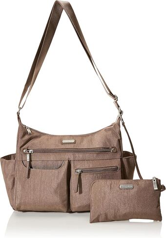 Baggallini womens New Classic Heritage With Rfid Phone Wristlet Anywhere Large Hobo, Black, One Size US in Saudi Arabia