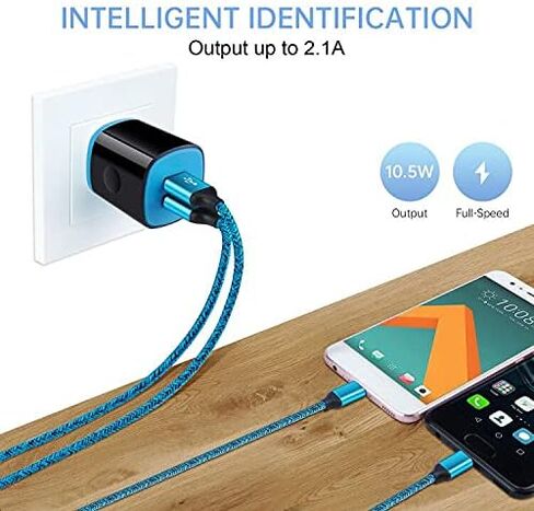 شاحن من النوع C شاحن سريع بلوك جداري قابس حائط Android USB C سلك C كابل شحن سريع لهاتف Samsung Galaxy S23 S22 S21 Ultra/S21 Plus/S21/S20/S20 FE/S10/S9/A10e/A32/A71/Note 20 10 9، موتو جي 8/ جي 7 in Saudi Arabia