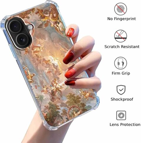 Case for iPhone 16 with Cool Cat Design,Cute Cat and Goldfish Pattern Case for Children,Clear Soft TPU Bumper Case,6.1"(Cat,16) in Kuwait