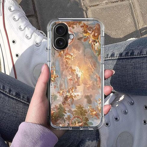 Case for iPhone 16 with Cool Cat Design,Cute Cat and Goldfish Pattern Case for Children,Clear Soft TPU Bumper Case,6.1"(Cat,16) in Kuwait