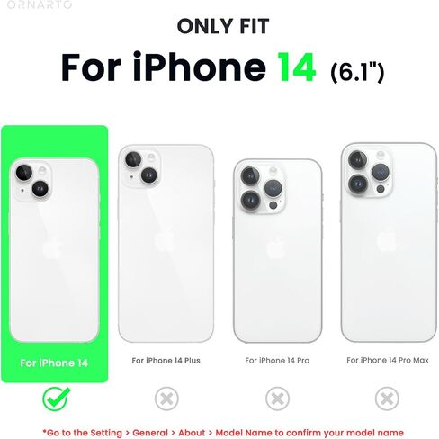 ORNARTO Compatible with iPhone 14 Case 6.1, Slim Liquid Silicone 3 Layers Full Phone Covered Soft Gel Rubber Case Protective Phone Cover 6.1 Inch-Pastel Lilac in Saudi Arabia