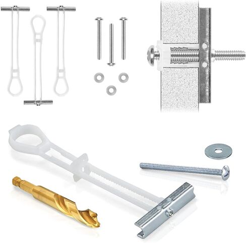 CondoMounts MSK9010 Steel Stud TV Mounting Kit | TV Mount Metal Studs | Holds 200lbs on Steel Stud | Includes 4 Elephant Anchor (1/4) & Washer Set with 1-Pilot Head Titanium Drill Bit in Kuwait