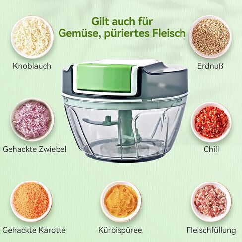 Garlic Mincer,Mini Chopper Can Chop Several Cloves Of Garlic At Once,Quick And Easy To Operate,Very Suitable For Chopping Garlic,Chili, And Peanut Onion, And Nuts.Easy To Clean-Dishwasher Safe in Saudi Arabia