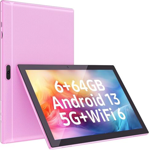 YQSAVIOR 10 inch Tablet, Android 13 Tablet PC, 6GB RAM 64GB ROM Tablets, 2.0GHz Processor, 1280×800 HD IPS Screen, Bluetooth, Dual Camera, Dual Speaker, WiFi 6 Tablet Computer 6000 mAh, Black in Saudi Arabia