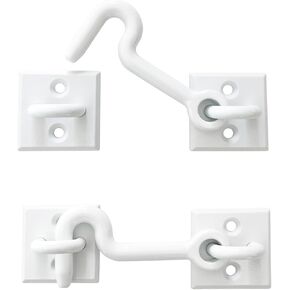 Barn Door Lock, 2 Pk Barn Door Latch for Door, Heavy Duty Door Latches for Top of Door, Door Latch Lock for Barn Door, Bathroom Door Latch, Double Door Latch, Barn Door Locks and Latches (White)