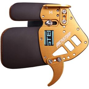 BICASTER Archery Finger Tab Genuine Leather + Aluminum Plate Adjustable Finger Guard Protective Gear for Recurve Bow