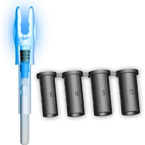 6PCS G Lighted Nocks for Arrows with .165 .204 .233 .244 .246 Inside Diameter with X, H, S, GT Bushings LED light up knocks