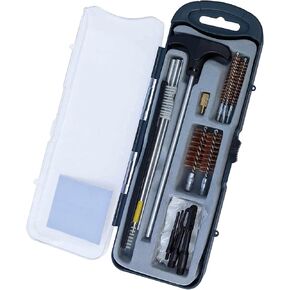 Pistol Cleaning Kit for Handguns, Rifle, & Shotgun - Compact Case with Bore Brushes, Jag Tools & Accessories, Universal Gun Cleaning Kit Maintenance for .22 .357 .38 9mm .45 - Fits Glock Accessories