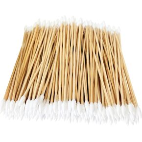 Gun Cleaning Swabs, Dual - Ends Tips, 6 Inch Gun Cleaning Supplies, Long Cotton Swabs with Bamboo Sticks in A Storage Case for Gun Cleaning and Maintenance