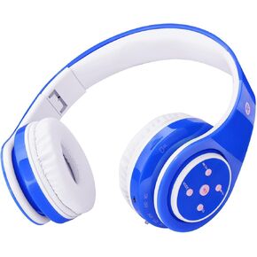 Kids Bluetooth Headphones 85db/110db Volume Limit Wireless/Wired Aux Port Foldable Noise Protection Over-Ear Build-in Mic Headphones for Kids Adults Travel School Phone Pad Tablet PC Green
