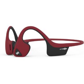 AfterShokz Air AS650CR Open-Ear Wireless Bone Conduction Headphones with Reflective Strips, Canyon Red