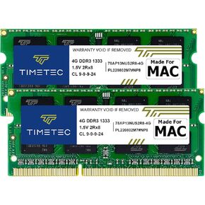 Timetec 16GB KIT(2x8GB) Compatible for Apple DDR3 1333MHz PC3-10600 CL9 for Mac Book Pro (Early/Late 2011 13/15/17 inch), iMac(Mid 2010, Mid/Late 2011 21.5/27 inch), Mac Mini(Mid 2011) MAC RAM Upgrade