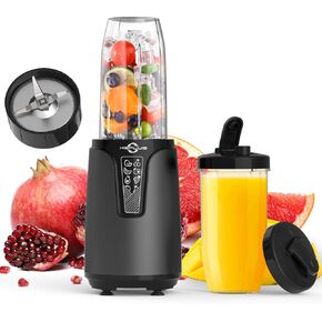Personal Blender for Shakes and Smoothies, 6-Leaf Blenders for Kitchen 850W, 17 Pieces Smoothie Blender with Grinder, 2 * 20oz To-Go Cups, Countertop Blender for Fruits, Protein Drinks, Ices