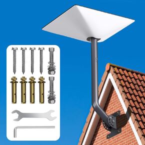 Starlink Mounting Kit Gen 2 Adjustable Starlink Wall Mount Kit for Starlink V2 Rectangular Dish, Outdoor TV Antenna Mounting Kit, Starlink Roof Pole Bracket for Starlink Internet Kit Satellite