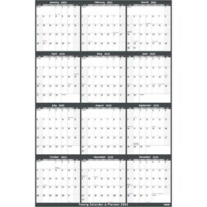 Yearly Wall Calendar 2025-2026 - Large Yearly Calendar Vertical, Jul 2025 - Jun 2026, 25.2" x 38.2" (Open), 2025-2026 Calendar, Large Wall Calendar, Full Year Paper Calendar with Notes, Thicker Paper