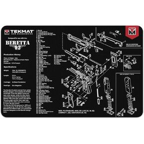 TekMat Beretta 92 Gun Cleaning Mat, Black