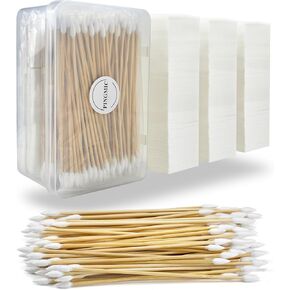 Gun Cleaning Supplies - Gun Cleaning Patches and Double-Ended Gun Cleaning Swabs, 6" Long Cotton Swabs, 2" x 2" Lint Free Gun Cleaning Cloth Fit Most Caliber Firearms