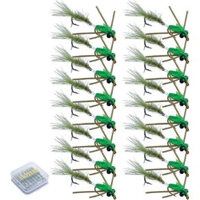 Goture Fly Fishing Flies, Damselflies Dragonflies Dry Wet Flies Streamers Nymphs for Fly Fishing,Trout Flies Fly Lures,Fly Fishing Assortment Kit for Bass Trout Steelhead Salmon,Fishing Gifts for Men