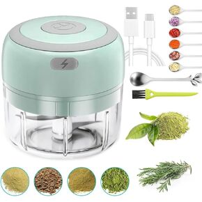 Electric Herb Grinder Large-3.5''-3.4oz-Powerful Grinder for Dry and Fresh Herbs & Spices,USB Portable Waterproof Grinder, Better Control of Herb Coarseness, Practical and Muntifuctiona,Garlic Mince
