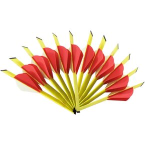 12-Pack Shrink Fletch with 2 Inch Vanes, Stretch Arrow Wraps Universal Fit for Arrows and Bolts, DIY Archery Fletching Tool