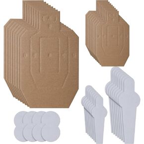 8 Set 40 Pcs Dry Fire Targets in Reduced Scale Cardboard Targets for Shooting Silhouette Shooting Targets Competition Torso Target Shooting Range Practice Competition Tactical