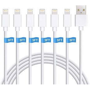 Sundix iPhone Charger, 6Pack 3FT Lightning Cable iPhone Charger Cable Charging Cord Compatible iPhone 14/13/12/12Pro/12ProMax/11/11Pro/11Pro MAX/XS/XS MAX/XR/X/8/8Plus/7/7Plus and More