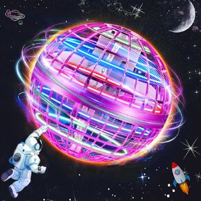 Flying Orb Ball Mini Drone: Hover Spinner Fly Boomerang Sphere Pro Galaxy Ball 2024 Upgraded - Magic Floating Galactic Globe Cosmic Hand Controlled with Led Light