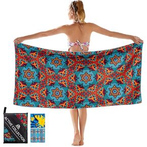 AKASO Microfiber Beach Towel Super Absorbent Quick Fast Dry Sand Free Oversized 63x31 inches Lightweight Towel, Pefect for Adults, Travel, Gym, Camping, Pool, Yoga, Outdoor and Picnic