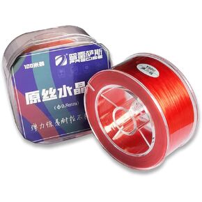 328FT/100M Slingshot Crystal String Elastic 0.8mm Spandex Material Professional Replacement Cord Flat Rubber Band Pouch Red Orange Thread for Tying Jewelry Making Bracelet Strap Stretching (Blue)