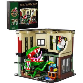 Audrey 2 Piranha Plant House Flower Shop Building Set, Horror Shop Piranha Flower Kit Compatible with Lego, Creative Toys Set Halloween Christmas Birthday Gift for Fans Boys and Girls 8+ (850 pcs)