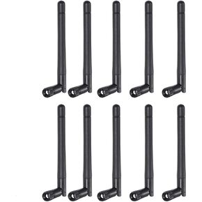 Bingfu Dual Band WiFi 2.4GHz 5GHz 5.8GHz 3dBi MIMO RP-SMA Male Antenna (10-Pack) for WiFi Router Wireless Network Card USB Adapter Security IP Camera Video Surveillance