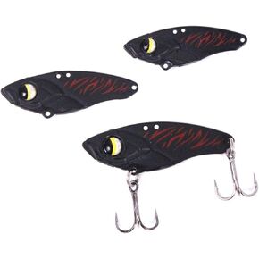Metal Blade Baits for Bass Fishing Lures Hard Metal VIB Fishing Spoons 3 Pack Swimbaits