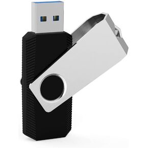 64 GB Flash Drive, Aiibe USB Flash Drive Thumb Drive 64GB Memory Stick Zip Drive Swivel Design Pen Drive Fold Storage Jump Drive 64 G USB 2.0 Black in Kuwait