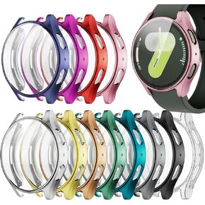 12 Pack Screen Protector Case Compatible with Samsung Galaxy Watch 7 40mm Accessories, Soft Flexible TPU All-Around Protective Bumper Case for Galaxy Watch 7 40mm (12 Colors, 40mm)