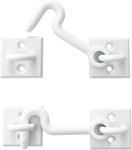 Barn Door Lock, 2 Pk Barn Door Latch for Door, Heavy Duty Door Latches for Top of Door, Door Latch Lock for Barn Door, Bathroom Door Latch, Double Door Latch, Barn Door Locks and Latches (White) in Kuwait