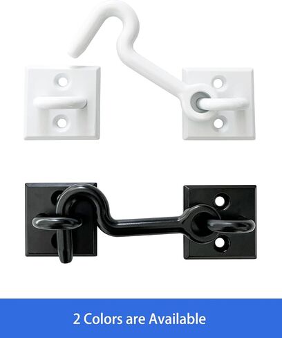 Barn Door Lock, 2 Pk Barn Door Latch for Door, Heavy Duty Door Latches for Top of Door, Door Latch Lock for Barn Door, Bathroom Door Latch, Double Door Latch, Barn Door Locks and Latches (White) in Kuwait