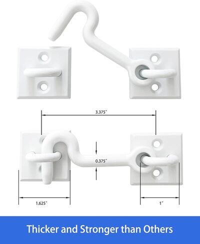 Barn Door Lock, 2 Pk Barn Door Latch for Door, Heavy Duty Door Latches for Top of Door, Door Latch Lock for Barn Door, Bathroom Door Latch, Double Door Latch, Barn Door Locks and Latches (White) in Kuwait
